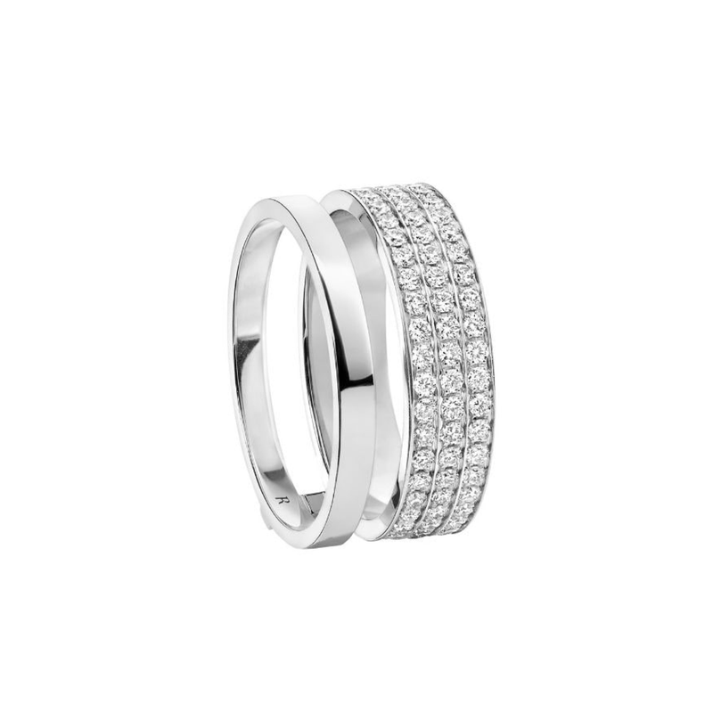 Repossi Berbère Module 3 Diamond Row Double Band Ring