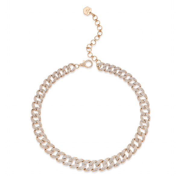 Shay Pave Diamond Geo Link Choker 12.47ct 18k