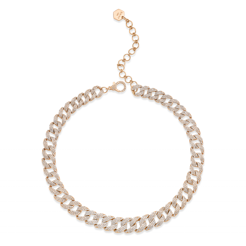 Shay Pave Diamond Geo Link Choker 12.47ct 18k