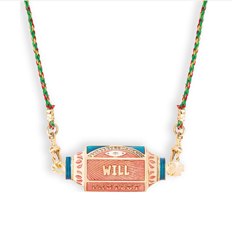 Marie Lichtenberg YG Eye Will Protect You Forever Multi Locket with Diamonds 0.113cts (Demi-Fine 14k/Sterling Silver)