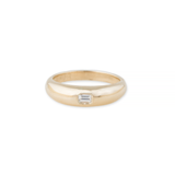 Jacquie Aiche YG Asscher Diamond Thin Dome Ring (Demi-fine 14k)