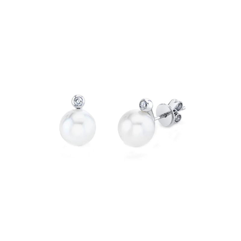 Shay Pearl and Diamond Orb Studs