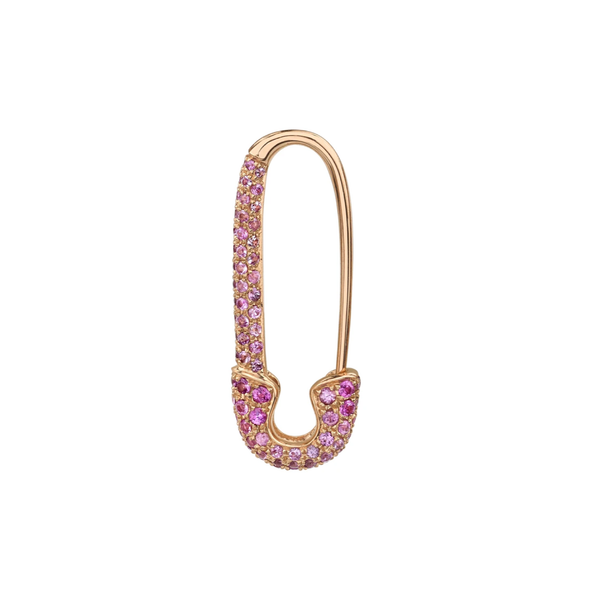 Anita Ko Sapphire Safety Pin Earring Single 0.50cts 18k