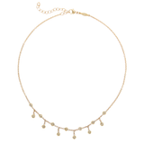 Jacquie Aiche YG Spaced Out Half Diamond Shaker Necklace (Demi-Fine 14k)