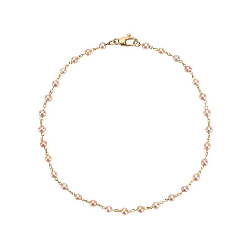 Venyx YG Small Pearl Anklet 18k