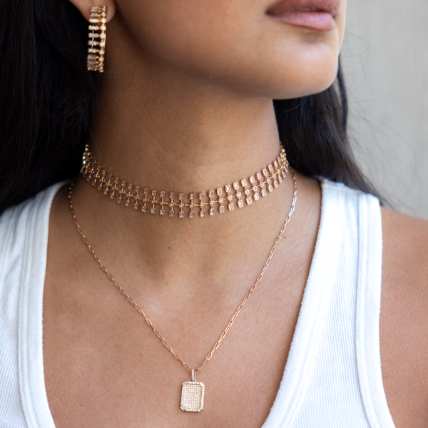 Shay Double-Dash Diamond Choker