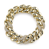 Shay YG Triple Pave Jumbo Link Bracelet 15MM 1.78ct 18k