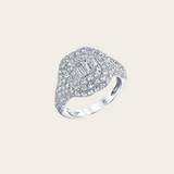 Shay Pave Diamond Pinky Ring with Baguette Center