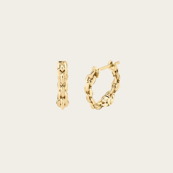 Lizzie Mandler Mini Knife Edge Chain Huggie Single