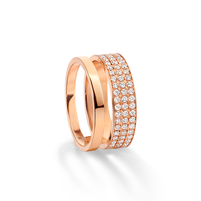 Repossi Berbère Module 3 Diamond Row Double Band Ring