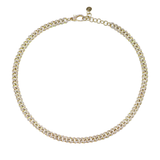 Shay Mini Pave Link Choker 3.5ct 18k