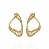 Fernando Jorge  YG Stream Diamond Loops Earrings 2.42ct 18k