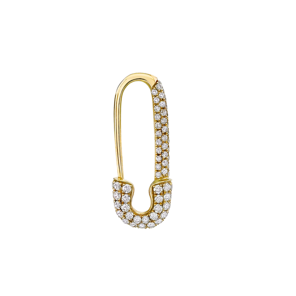 Anita Ko Mini Diamond Safety Pin Earring