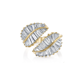 Anita Ko Palm Leaf Ring 2.61cts baguette 18k