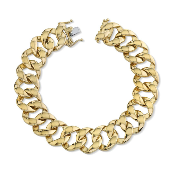 Anita Ko YG Hemingway Medium Plain Chain Link Bracelet 18k