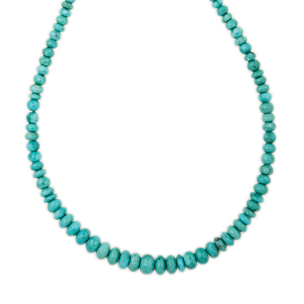 Jacquie Aiche Small Graduated Smooth Turquoise Beaded Necklace
