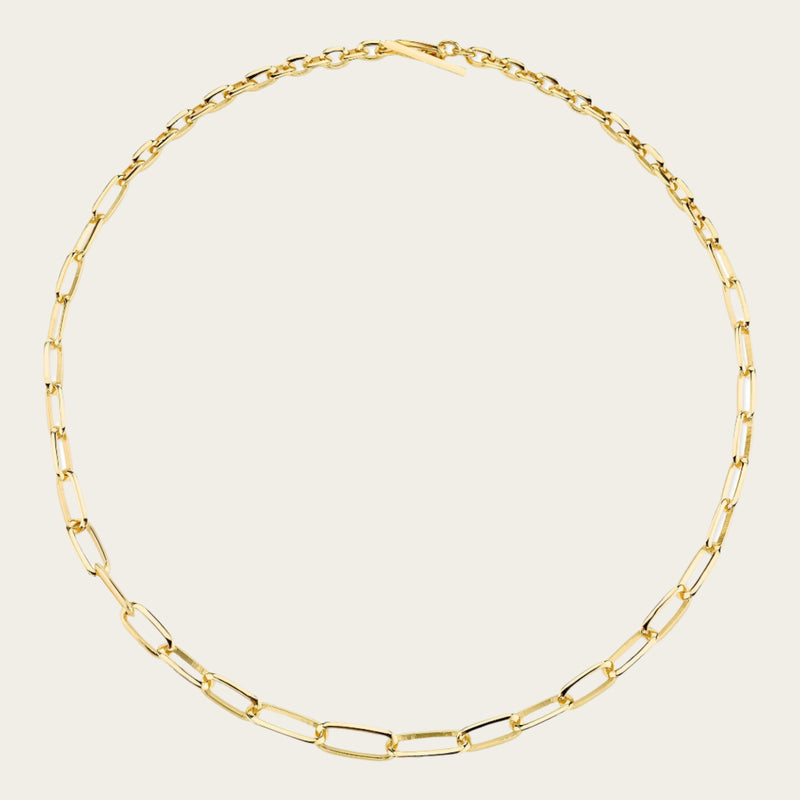 Lizzie Mandler Graduated Knife Edge Oval Link Chain