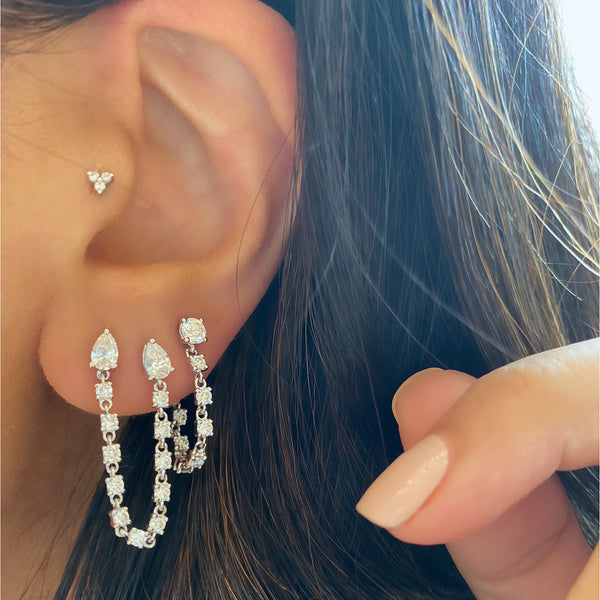 Anita Ko Loop Diamond Earring SINGLE 0.47cts 18k