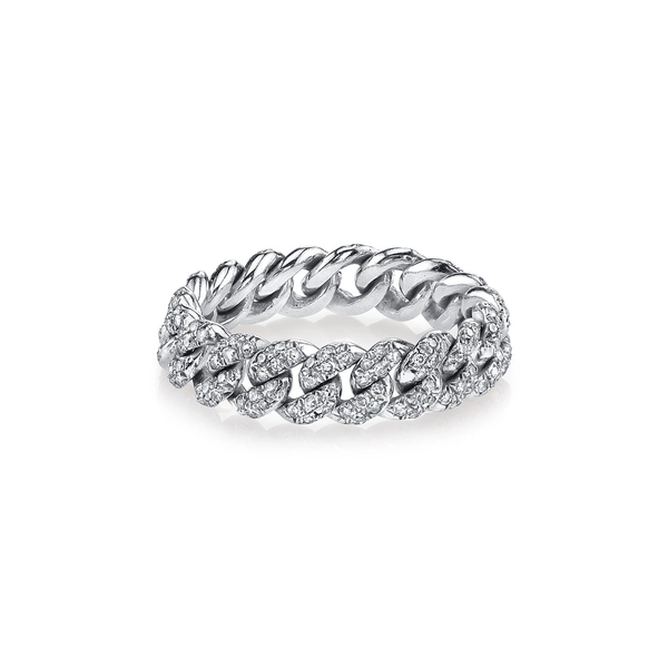 Shay Pave Diamond Mini Link Ring 0.72ct 18k