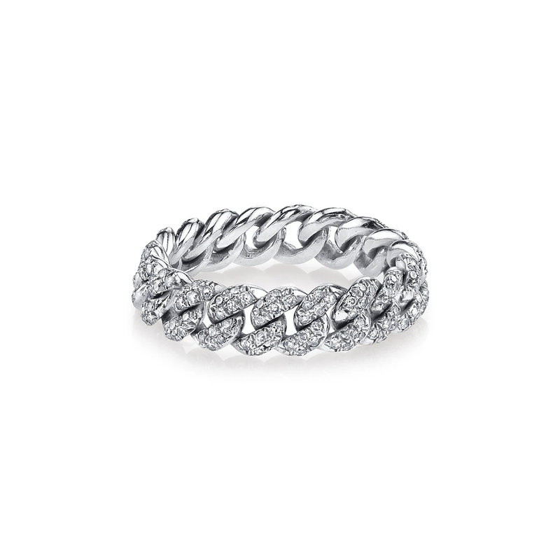 Shay Pave Diamond Mini Link Ring 0.72ct 18k