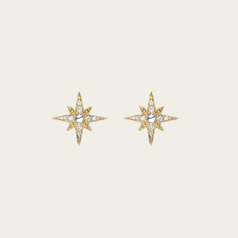 Venyx Oseanyx Star Stud Earrings with Diamonds
