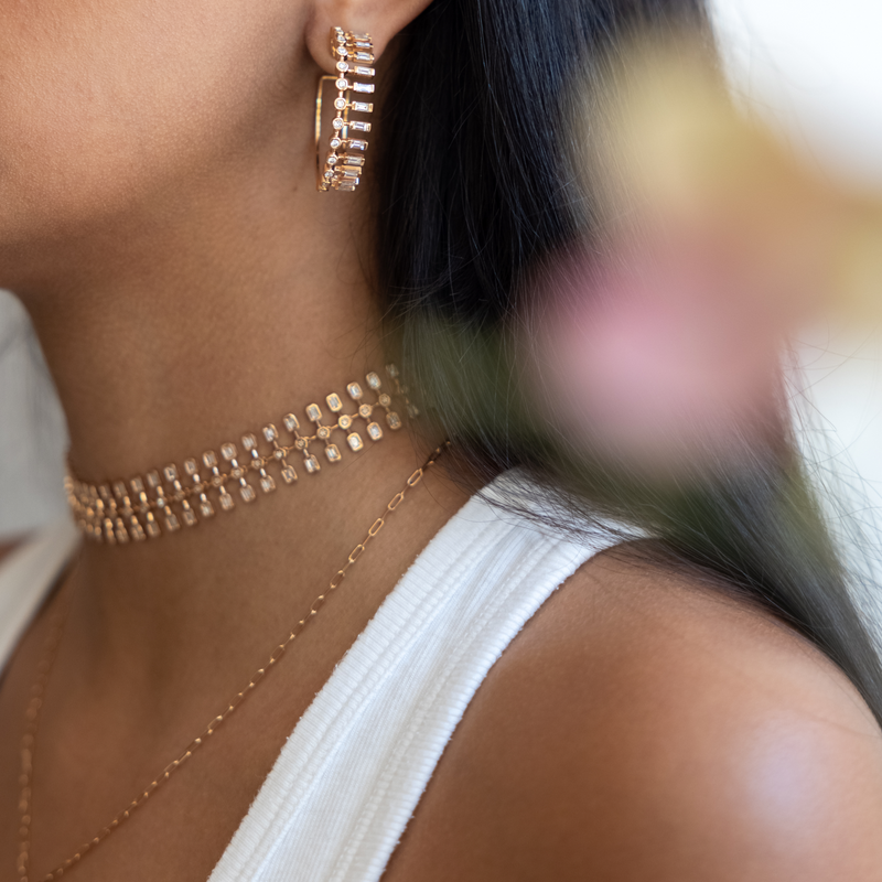 Shay Double-Dash Diamond Choker