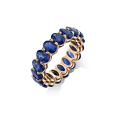 Shay Oval Gemstone Eternity Band 8cts 18k