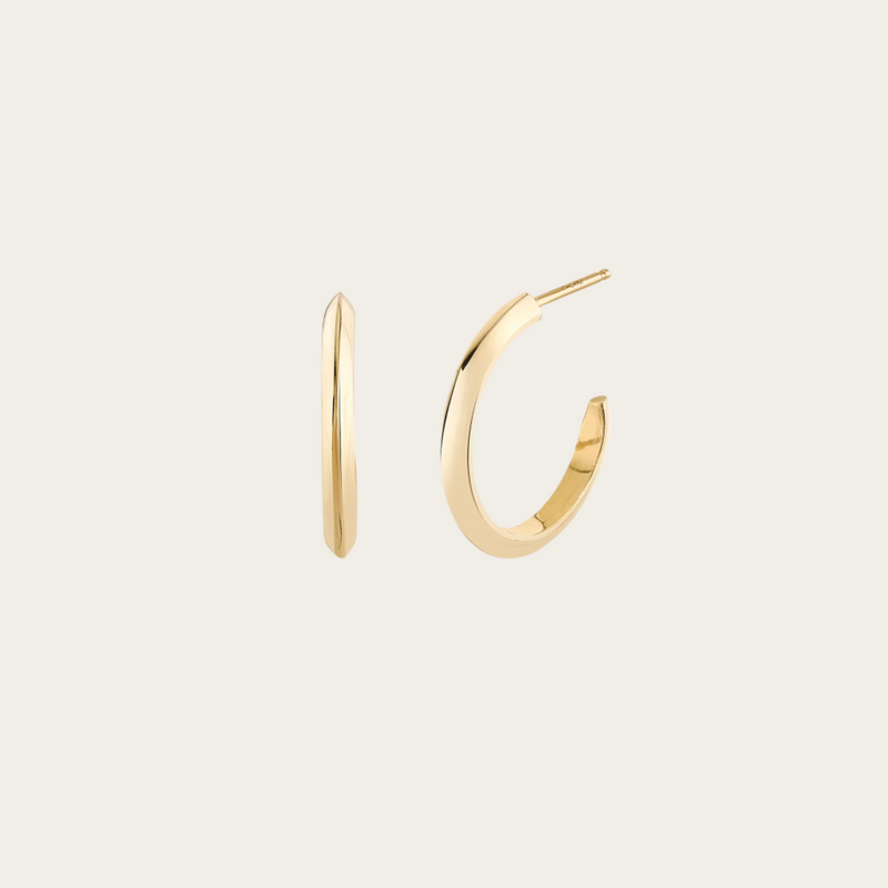 Lizzie Mandler Small Knife Edge Hoops