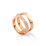 Repossi Antifer Off-Width 2 Diamond Row Double Band Ring