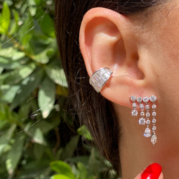 Anita Ko WG Baguette Galaxy Ear Cuff 1.47cts 18k