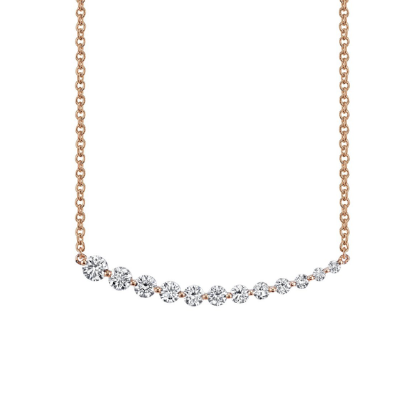 Anita Ko Graduated Floating Diamond Necklace 0.98ct 18k