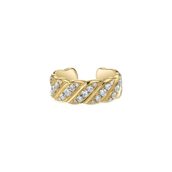 Anita Ko YG Wide Braided Diamond Ear Cuff 0.31cts 18k