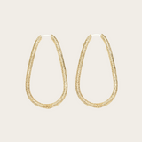 Carolina Bucci Small Drop Hoop Earrings Florentine Finish
