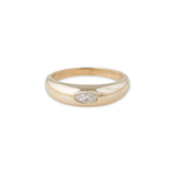 Jacquie Aiche YG Marquise Diamond Thin Dome Ring (Demi-fine 14k)