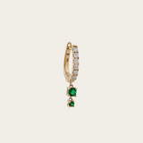 Jacquie Aiche Graduated Emerald Drop Diamond Oval Mini Hoop