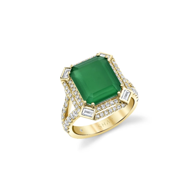 Shay Double Portrait Gemstone Ring