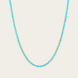 Jennifer Meyer Turquoise 3-Prong Tennis Necklace