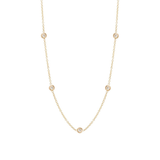 Zoe Chicco 5 Diamonds Set in Chain Choker 0.15ct (Demi-fine 14k)