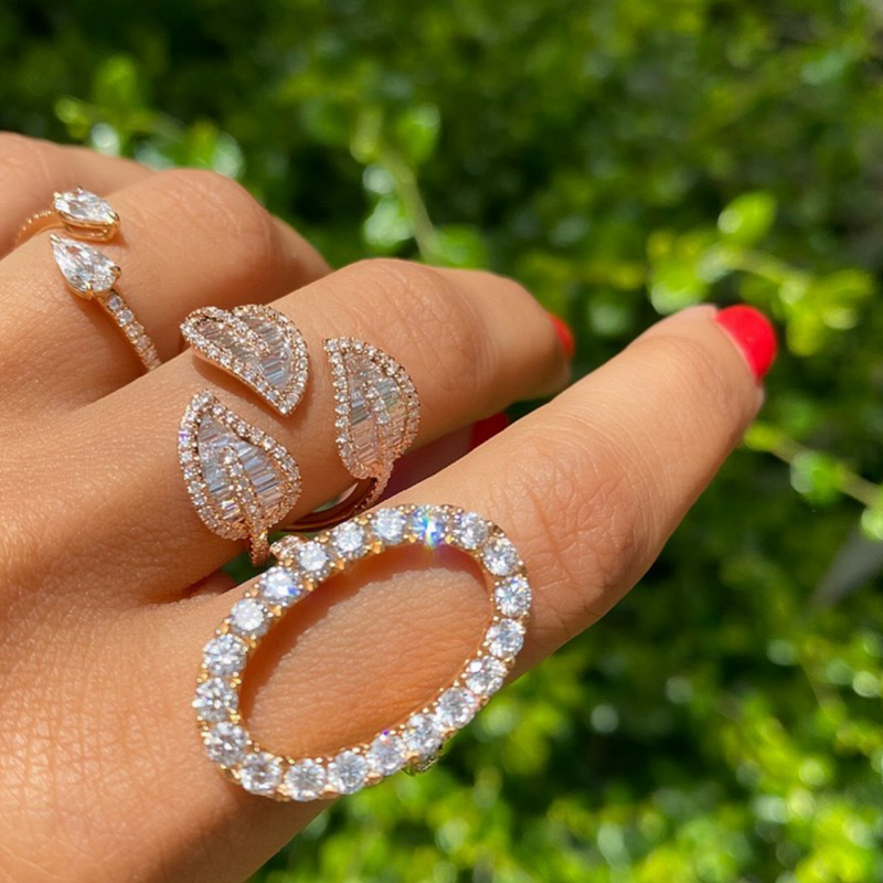Anita Ko Tri-Leaf Diamond Ring