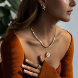Anita Ko YG Plain Bunny Link Necklace 18k