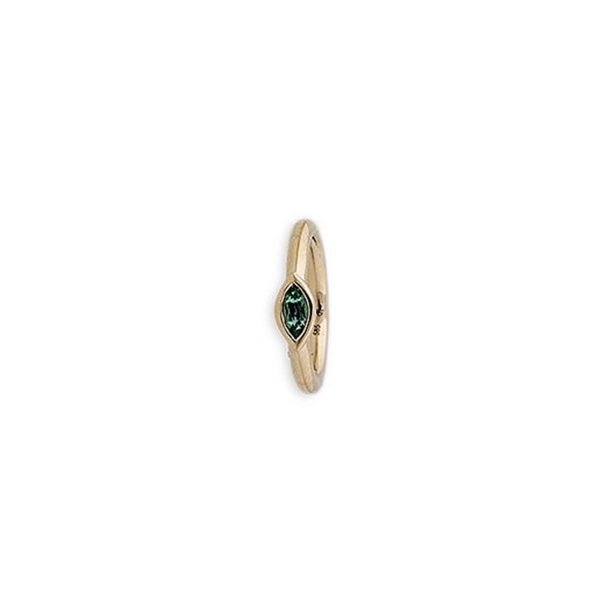 Jacquie Aiche Seamless Small Marquise Emerald Hoop