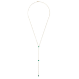 Anita Ko YG Emerald Pear Lariat 1.05cts 18k