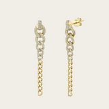 Shay Gradual Drop Link Diamond Earrings