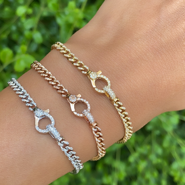 Shay Baby Pave Diamond Link Bracelet