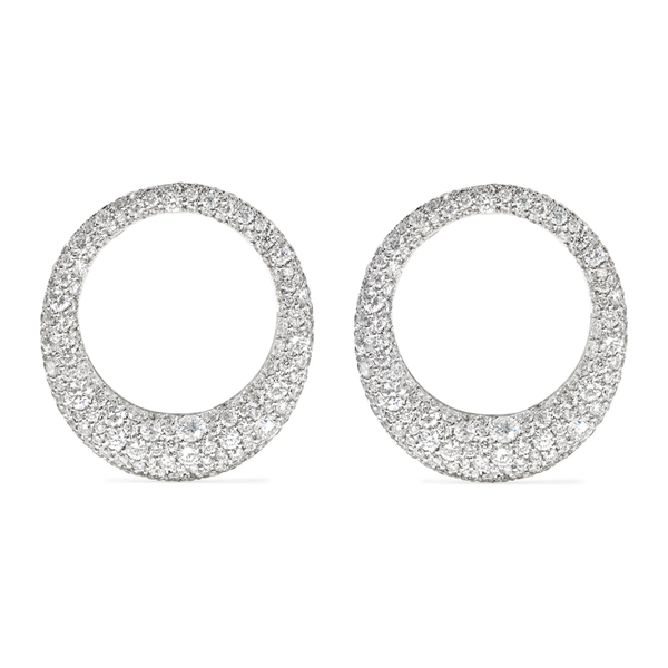 Anita Ko WG Large Galaxy Diamond Earrings 3.84cts 18k