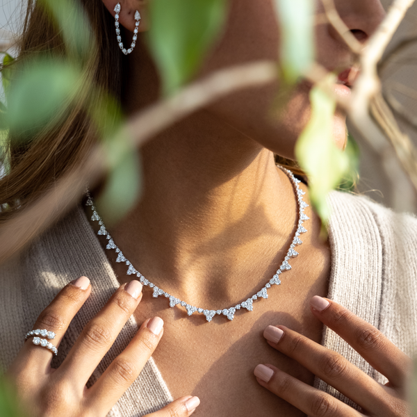 Anita Ko Large Triangle Eternity Diamond Choker