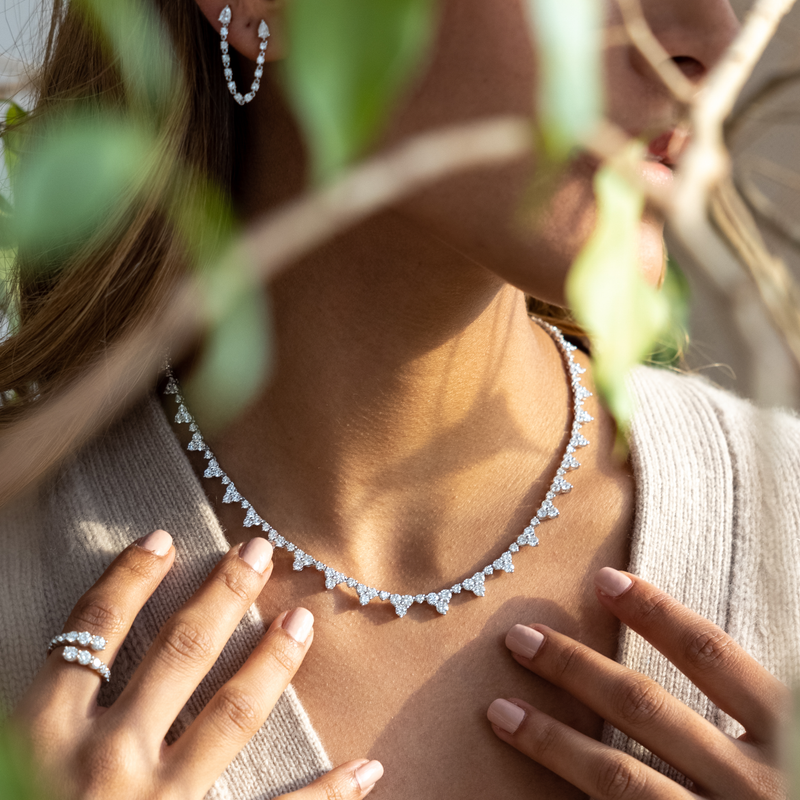 Anita Ko Large Triangle Eternity Diamond Choker