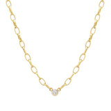 Jennifer Meyer Small Edith Necklace with Bezel Diamond