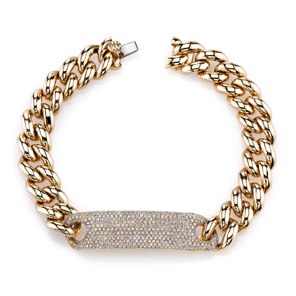 Shay Essential Pave ID Link Bracelet 2.3ct 18k