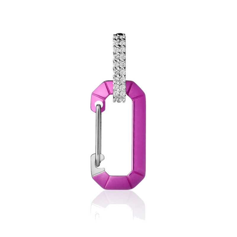 Eera Small Chiara Metallic Diamond Earring 0.17ct SS+18k